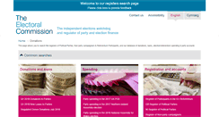 Desktop Screenshot of pefonline.electoralcommission.org.uk